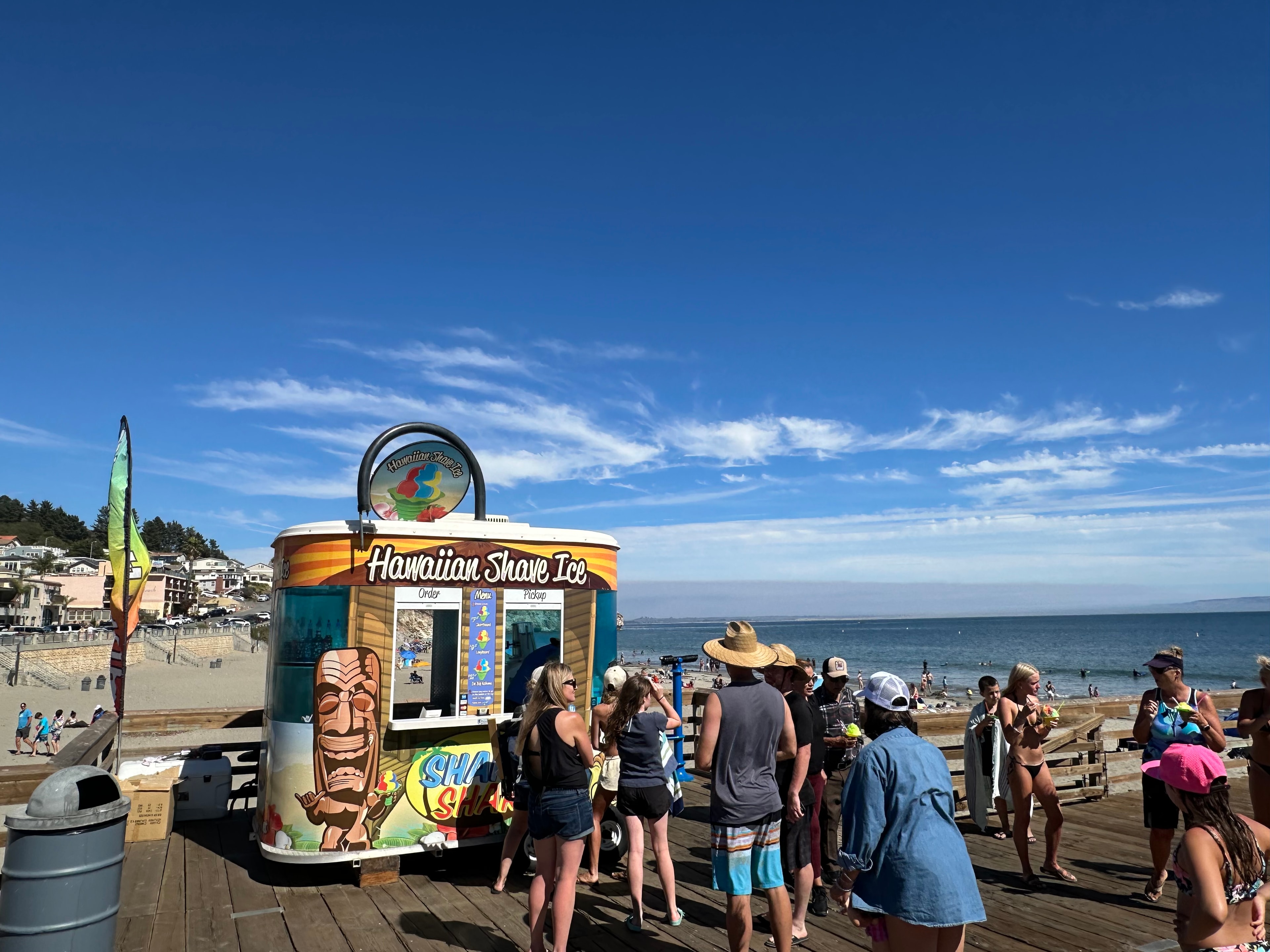 Shaka Shak truck on a sunny day at the pier