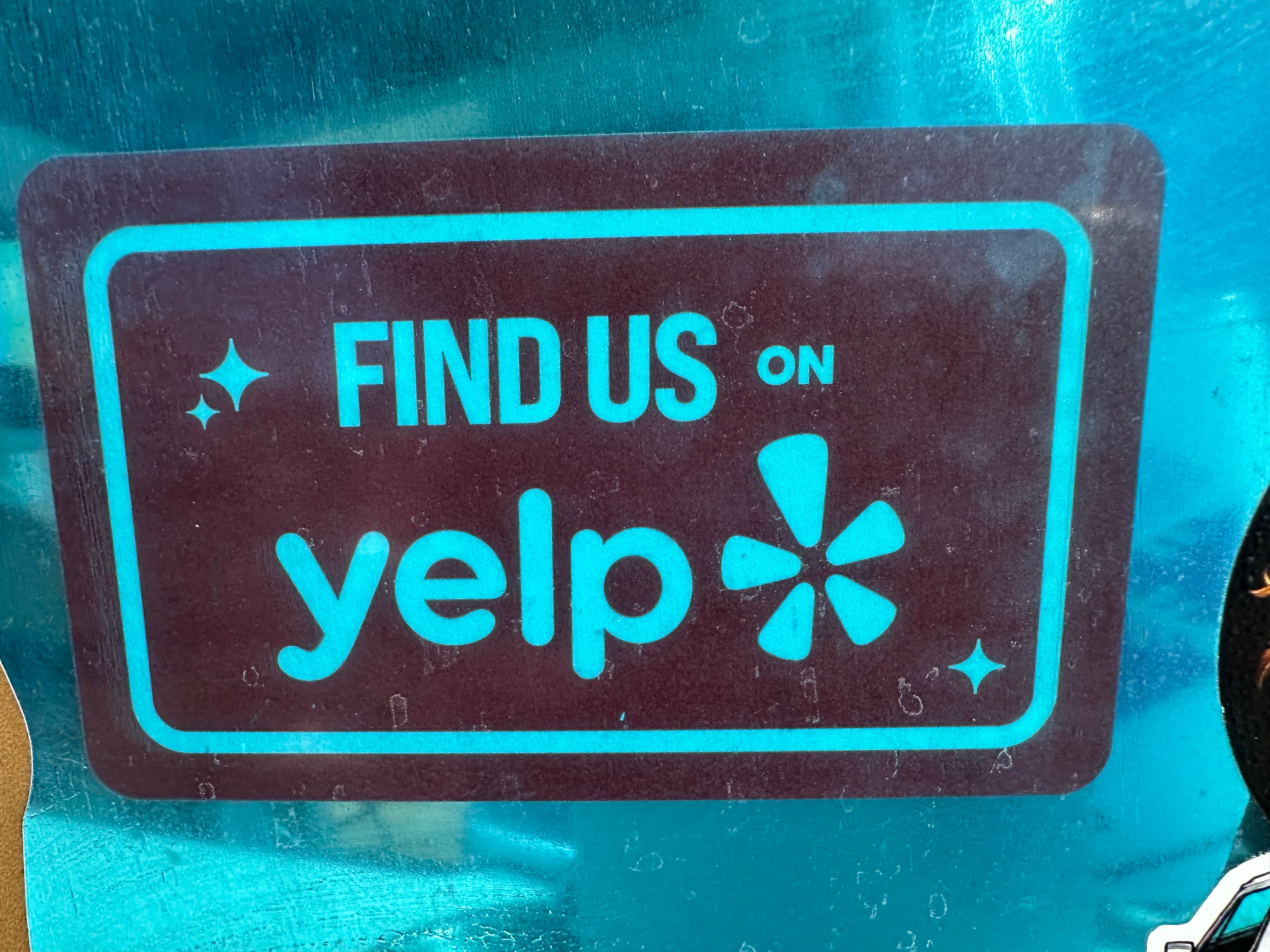 Shaka Shak Yelp sign at the flavor station